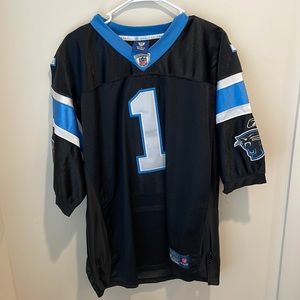 COPY - Reebok Cam Newton panthers jersey. Mens size L. Used in good condition.